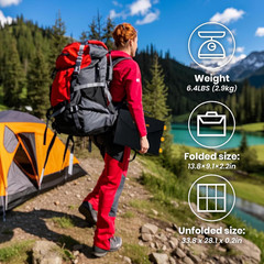 60W High Efficiency Portable Solar Panel Charger for Camping & Power Outages