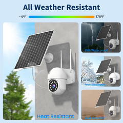 9W Solar Panel 2-Pack – Waterproof Charger for Outdoor Devices, 10FT Cable