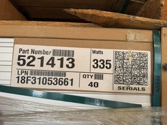 40pc Pallet SPR-X21-335-COM Sunpower 335 Watt Maxeon Gen III Cells