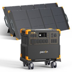 PECRON Portable Power Station E3800LFP 4200W LiFePO4 & 2X200W solar panel
