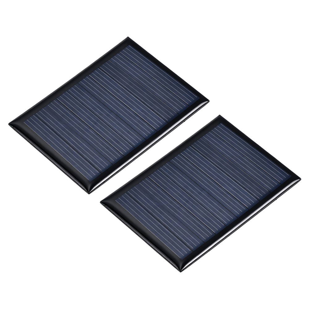 2Pcs 5V 0.25W 50mA Mini Polycrystalline Solar Panel 2.4×1.7″/60x44mm