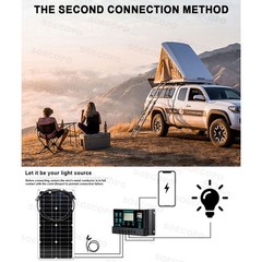 SOECOPO 10000W Peak Solar System Kit Flexible Panel 100A Controller 12V 110/220V