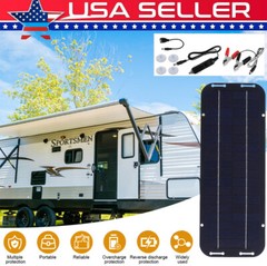 12V Solar Panel Trickle Charger Battery Charger Kit Maintainer Boat Car RV