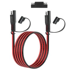 14AWG SAE 6FT Extension Cable with Polarity Reverse Adapter for Solar Panel RV