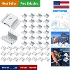 48 Pack Durable Aluminum Solar Panel Mid Clamps – Easy Install & Reliable