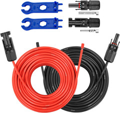 10AWG Solar Extension Panel Cable – 100FT PV Wire with Waterproof Female and Mal