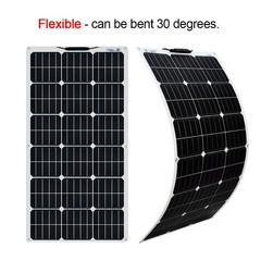 150W Watt Flexible Mono Solar Panel 12V Volt Car Boat RV Home Rooftop Camping