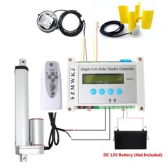 Complete 18″ Linear Actuator Anemometer LCD Single Axis Solar Tracker System SJ
