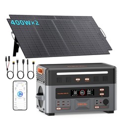 OSCAL PM3600 LiFePO4 with 2*400W Solar Panel Portable Power Station 2016Wh 3600W