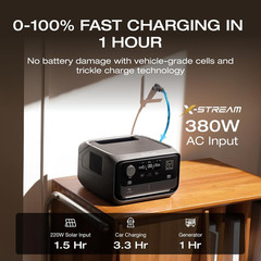 EF ECOFLOW Portable Power Station River 3 plus with EB600 Extra Battery, Expand