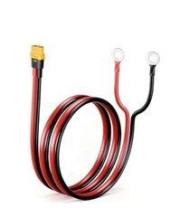 XT60 to O Ring Terminal Cable, 12AWG 2FT XT60 Female Connector Cable with