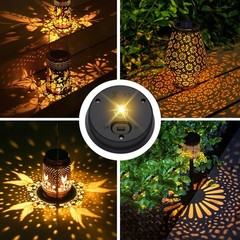 4 Pack Solar Lights Replacement Top, 3.23 Inch Panel for Lantern Black