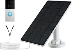 Solar Panel Charger Compatible with Ring Video Doorbell 3/3+/4, Battery Video Do