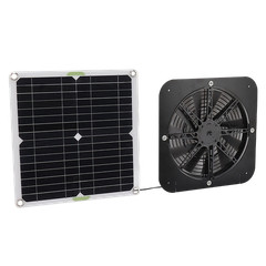 NEW 30W Solar Attic Fan Kit DC Fan with 25W Motor for Roof Vent Chicken Coop US
