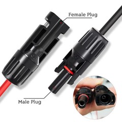 Solar Panel Connector to DC 8mm Adapter Extension Cable 16 AWG with DC Adapter