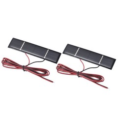 2Pcs 5V 0.25W 50mA Mini Solar Panels with Cable, 107 x 26mm
