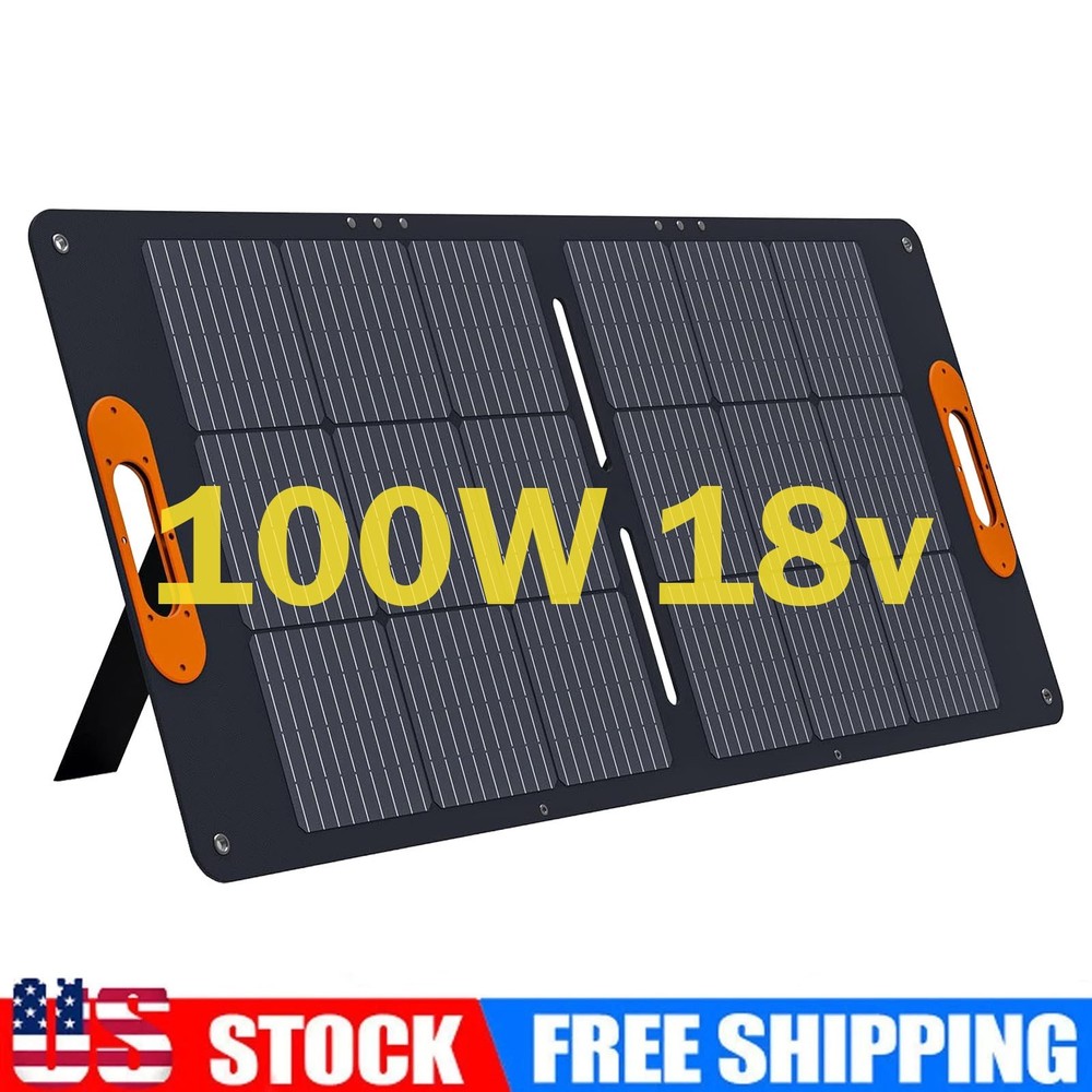 ALLWEI 100W 18V Portable Solar Panel Off-Grid RV Camping Travel Waterproof IP68