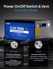 48V 100Ah Lithium Golf Cart Battery with 18A Charger Golf Cart, Trolling Motor