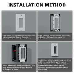 ABS 1/2 Inch Outlet Box Extender, Single Gang, Gray, 2 Pack | Single Gang Out…