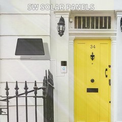 Solar Panel for Ring Doorbell, 5W Solar Charger Compatible for Ring doorbell