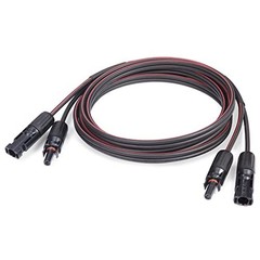 Solar Cable 10 Feet 10 AWG Twin Wire Copper Strand with Male Female Connectors