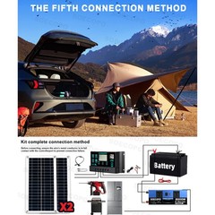 8000W Solar Power Kit Inverter, 2pcs 200W Solar Panels & 100A ControllerRd