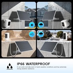 3-Pack 6W Solar Charger for Ring Cameras, Compatible with Spotlight Cam & Stick
