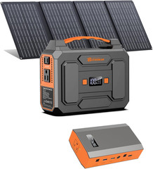 Portable Solar Power Station Generator 100W,Portable Power Bank 65W with 110V AC
