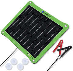 Cargador/Mantenedor Batería Solar 7.5W 12V, Impermeable, Portátil