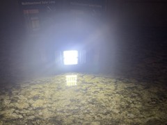Flashlight Solar powered lithium, battery and adapter, plug-in fl