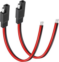Flexible SAE Quick Disconnect Power Cable – 2PCS 10AWG Copper Extension Cables