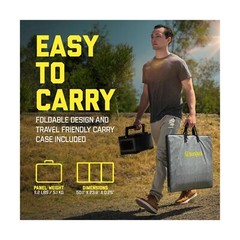 SunJack 120W Folding Portable Solar Panel with Kickstands, MC4/PD60 USB-C/USB…