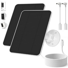 5W Solar Panel Charger for Ring Spotlight Cam Battery 13FT Cable