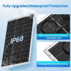 25% Efficient 100W Bifacial Solar Panel – Perfect for RVs & Off-Grid Systems