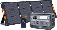 ALLWEI 2400W Solar Portable Power Station Generator Portable Solar Panel 200W
