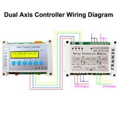 Dual Axis Solar Tracker Controller +Relay Module for Solar Panel Track System EL