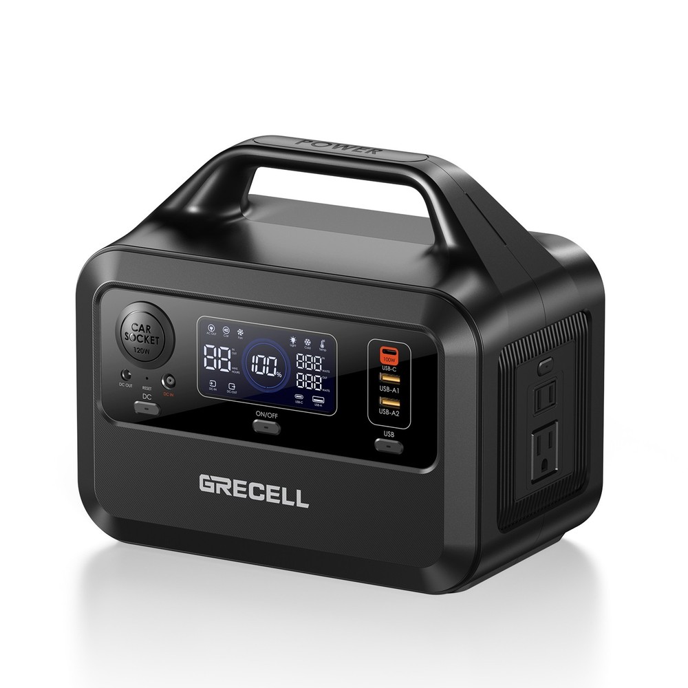 GRECELL Portable Power Station Peak 300W Solar Generator Camping Backup(USED)