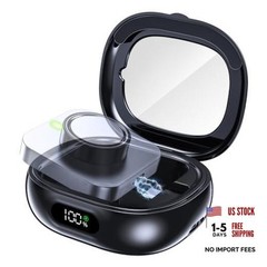 Portable Charging Case Compatible with Oura Ring Gen 4 & Gen 3, 2000mAh Black