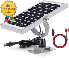 5W 6V Solar Battery Charger Maintainer Built-In Smart MPPT Charge Controller