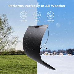 200W Flexible Solar Panel Kit (2X100W), Ultra-Thin ETFE | Bendable & Curved 11BB