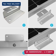 2 Sets Solar Panel Mounting Z Brackets Lightweight Aluminum Corrosion-Fre