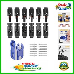 Reliable Waterproof Solar Connectors – 12 PCS with 6 Pairs 10AWG Male/Female