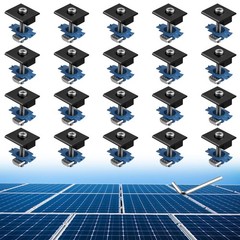 Anbte 20pcs Solar Panels Mid Clamps for Unistrut, 30mm/35mm, Black | Aluminiu…