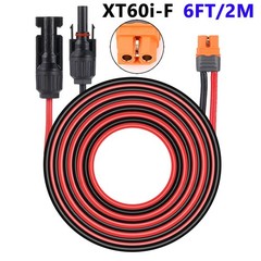 6ft/2m Solar to XT60i Cable 12AWG Solar Panel to XT60i Connector Extension Cable