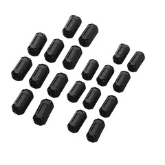 Ferrite Clip On Cores 20pcs Set for RFI Noise Suppression 7mm and 13mm Sizes