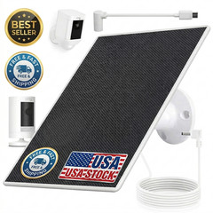 Solar Panel for Ring Camera, 4W Solar Charger Compatible with Spotlight Plus.