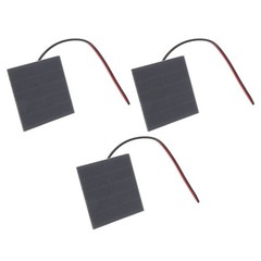 3 Set Small Solar Panels Professional 1W Monocrystalline Silicon High Efficiency
