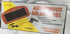 Amorphous Solar Panel 44768 1.5 Watt Trickle Charger