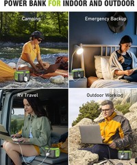 SinKeu 200W Portable Power Station, 42000mAh Solar Generator with 110V AC Outlet