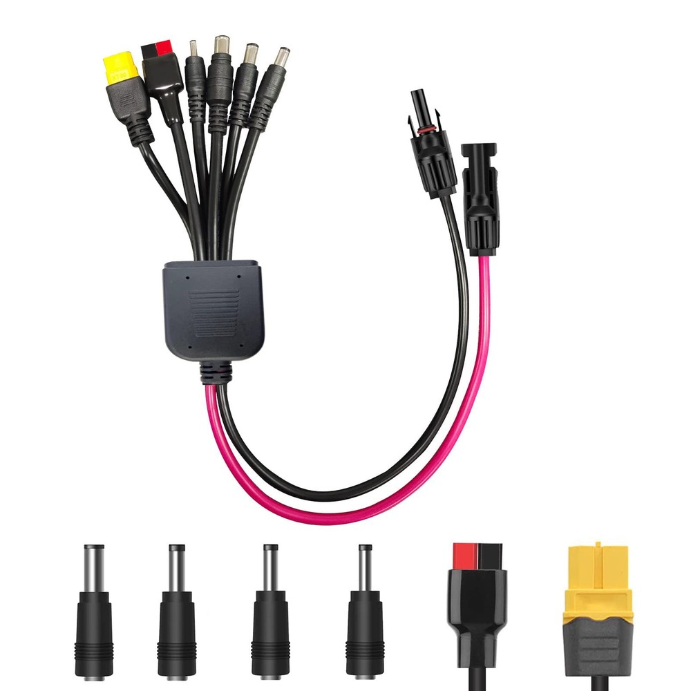 6-in-1 Solar Connector Kit with Female and Male Connectors, Universal Solar A…